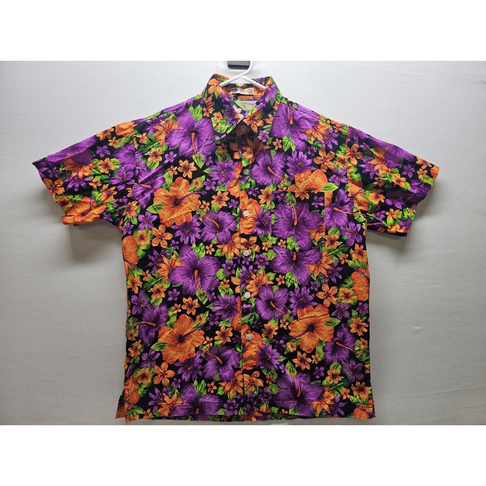 Lot of 7 VTG 90s Hawaiian Shirts Short Sleeve Tropical Floral Resortwear Retro - Picture 1 of 16